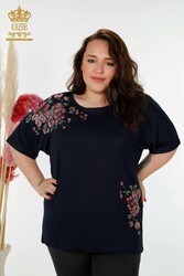 Viskon Kumaş İle Üretilen Bluz Çiçek Desenli Kadın Giyim Üreticisi - 79052 | Reel Tekstil - Thumbnail
