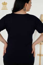 Viskon Kumaş İle Üretilen Bluz Kısa Kol Kadın Giyim - 79049 | Reel Tekstil - Thumbnail