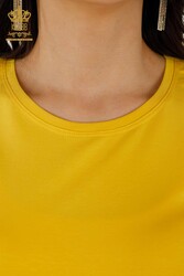 Viskon Kumaş İle Üretilen Bluz Kısa Kol Kadın Giyim - 79178 | Reel Tekstil - Thumbnail