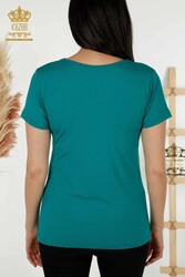 Viskon Kumaş İle Üretilen Bluz Kısa Kol Kadın Giyim - 79220 | Reel Tekstil - Thumbnail