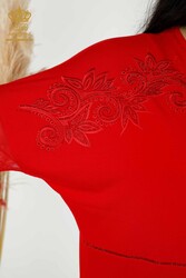 Viskon Kumaş İle Üretilen Bluz Nakış İşlemeli Kadın Giyim Üreticisi - 79051 | Reel Tekstil - Thumbnail