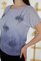 Viskon Kumaş İle Üretilen Bluz Taş İşlemeli Kadın Giyim Üreticisi - 79174 | Reel Tekstil - Thumbnail