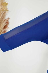 Viskon Kumaş İle Üretilen Bluz Tül Detaylı Kadın Giyim Üreticisi - 79084 | Reel Tekstil - Thumbnail