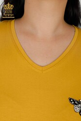 Viskon Kumaş İle Üretilen Bluz V Yaka Kadın Giyim - 78933 | Reel Tekstil - Thumbnail