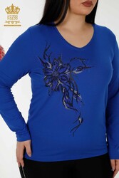 Viskon Kumaş İle Üretilen Bluz V Yaka Kadın Giyim - 79048 | Reel Tekstil - Thumbnail