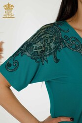 Viskon Kumaş İle Üretilen Bluz V Yaka Kadın Giyim Üreticisi - 79054 | Reel Tekstil - Thumbnail