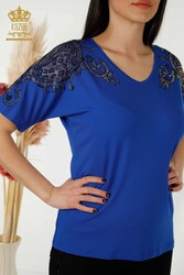 Viskon Kumaş İle Üretilen Bluz V Yaka Kadın Giyim Üreticisi - 79054 | Reel Tekstil - Thumbnail