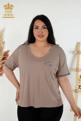 Viskon Kumaş İle Üretilen Bluz V Yaka Kadın Giyim Üreticisi - 79297 | Reel Tekstil - Thumbnail