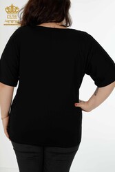 Bluse aus Viskosestoff, steinbestickter Damenbekleidungshersteller - 79055 | Echtes Textil - Thumbnail