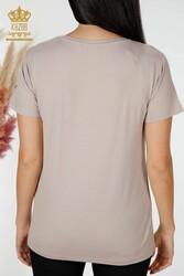 Bluse aus Viskosestoff. Radkragen-Damenbekleidung – 78928 | Echtes Textil - Thumbnail