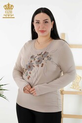 Bluse aus Viskosestoff Radkragen Damenbekleidung - 79045 | Echtes Textil - Thumbnail