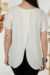 Bluse aus Viskosestoff Kurzarm Damenbekleidung Hersteller - 79232 | Echtes Textil - Thumbnail