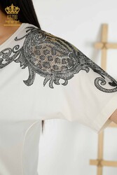 Bluse aus Viskosestoff, V-Ausschnitt, Hersteller von Damenbekleidung – 79054 | Echtes Textil - Thumbnail
