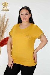 Bluse aus Viskosestoff. Radkragen-Damenbekleidung – 78918 | Echtes Textil - Thumbnail