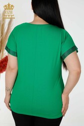 Bluse aus Viskosestoff. Radkragen-Damenbekleidung – 78918 | Echtes Textil - Thumbnail