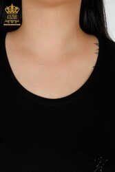 Bluse aus Viskosestoff. Radkragen-Damenbekleidung – 78918 | Echtes Textil - Thumbnail
