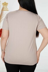 Bluse aus Viskosestoff. Radkragen-Damenbekleidung – 78922 | Echtes Textil - Thumbnail