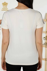 Bluse aus Viskosestoff. Radkragen-Damenbekleidung – 78942 | Echtes Textil - Thumbnail