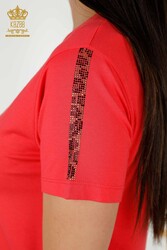 Bluse aus Viskosestoff. Radkragen-Damenbekleidung – 78942 | Echtes Textil - Thumbnail