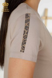 Bluse aus Viskosestoff. Radkragen-Damenbekleidung – 78942 | Echtes Textil - Thumbnail