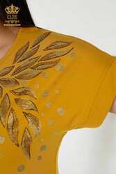 Bluse aus Viskosestoff. Radkragen-Damenbekleidung – 79053 | Echtes Textil - Thumbnail