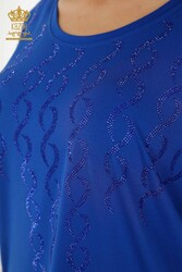 Bluse aus Viskosestoff. Radkragen-Damenbekleidung – 79069 | Echtes Textil - Thumbnail