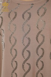 Bluse aus Viskosestoff. Radkragen-Damenbekleidung – 79069 | Echtes Textil - Thumbnail