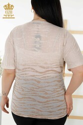 Bluse aus Viskosestoff. Radkragen-Damenbekleidung – 79125 | Echtes Textil - Thumbnail