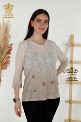 Bluse aus Viskosestoff. Radkragen-Damenbekleidung – 79131 | Echtes Textil - Thumbnail