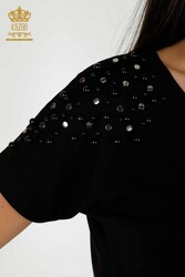 Bluse aus Viskosestoff. Radkragen-Damenbekleidung – 79200 | Echtes Textil - Thumbnail