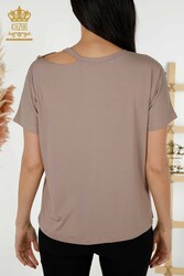 Bluse aus Viskosestoff. Radkragen-Damenbekleidung – 79200 | Echtes Textil - Thumbnail