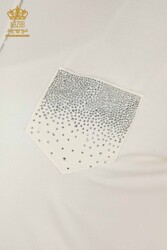 Bluse aus Viskosestoff. Radkragen-Damenbekleidung – 79222 | Echtes Textil - Thumbnail