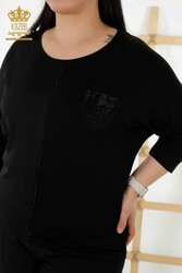 Bluse aus Viskosestoff. Radkragen-Damenbekleidung – 79222 | Echtes Textil - Thumbnail