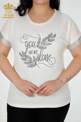 Bluse aus Viskosestoff Kurzarm Damenbekleidung - 78916 | Echtes Textil - Thumbnail