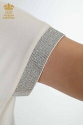 Bluse aus Viskosestoff Kurzarm Damenbekleidung - 78916 | Echtes Textil - Thumbnail