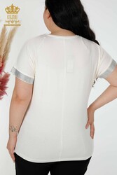 Bluse aus Viskosestoff Kurzarm Damenbekleidung - 78916 | Echtes Textil - Thumbnail