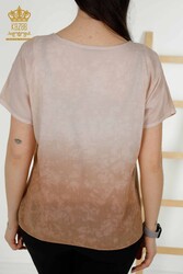 Bluse aus Viskosestoff, steinbestickter Damenbekleidungshersteller - 79174 | Echtes Textil - Thumbnail