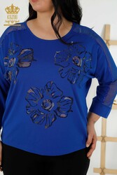 Bluse aus Viskosestoff, Tüll, detaillierter Hersteller von Damenbekleidung - 79084 | Echtes Textil - Thumbnail