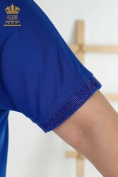 Bluse aus Viskosestoff mit Knöpfen, detaillierter Hersteller von Damenbekleidung – 79296 | Echtes Textil - Thumbnail