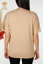 Bluse aus Viskosestoff Kurzarm Damenbekleidung - 78931 | Echtes Textil - Thumbnail