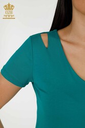 Bluse aus Viskosestoff Kurzarm Damenbekleidung - 79220 | Echtes Textil - Thumbnail