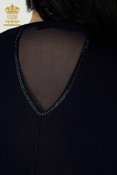 Блузка из вискозной ткани Тюль Детальный производитель женской одежды - 79084 | Настоящий текстиль - Thumbnail