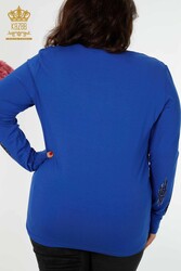 Блуза из вискозной ткани Производитель женской одежды с вышивкой камнем - 79043 | Настоящий текстиль - Thumbnail