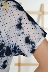 Блузка из вискозной ткани Велосипедный воротник Женская одежда - 79167 | Настоящий текстиль - Thumbnail