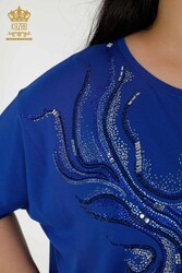 Блузка из вискозной ткани с карманом Детальный производитель женской одежды - 79294 | Настоящий текстиль - Thumbnail