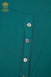 Блузка с V-образным вырезом Производитель женской одежды из вискозной ткани - 79297 | Настоящий текстиль - Thumbnail