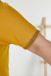 Блузка с V-образным вырезом Производитель женской одежды из вискозной ткани - 79297 | Настоящий текстиль - Thumbnail