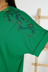 Блуза из вискозной ткани Производитель женской одежды с V-образным вырезом - 79068 | Настоящий текстиль - Thumbnail