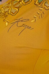 из вискозной ткани - Блуза - С короткими рукавами - Женская одежда - 79049 | Настоящий текстиль - Thumbnail