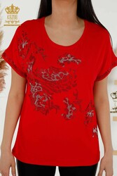 Блуза из вискозной ткани с вышивкой камнем Производитель женской одежды - 79066 | Настоящий текстиль - Thumbnail